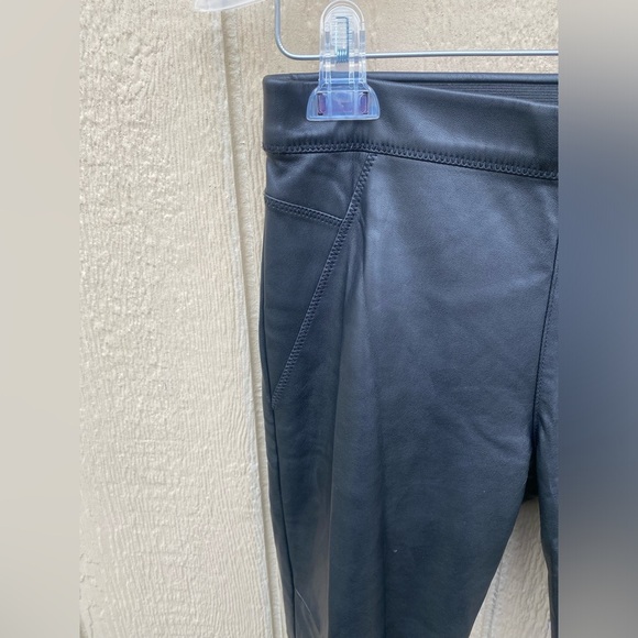 Free People Black Vegan Faux Leather Leggings Size 26 - Picture 6 of 11